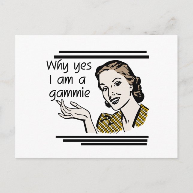 Retro Gammie T-shirts and Gifts Postcard (Front)