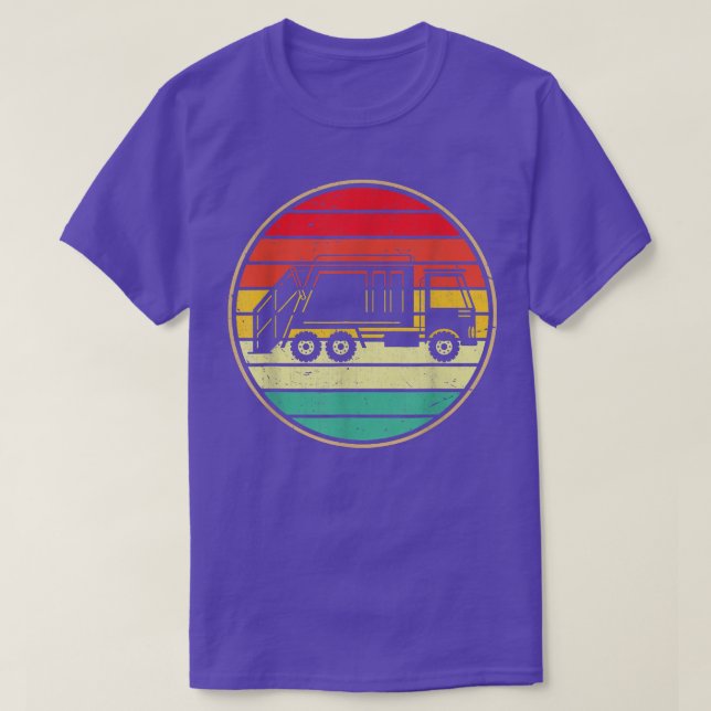 Retro Garbage Truck Cool  T-Shirt (Design Front)