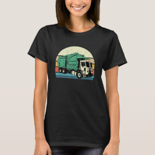 Retro Garbage Truck Dump Trash Collector Recyclin T-Shirt