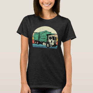Retro Garbage Truck Dump Trash Collector Recyclin T-Shirt