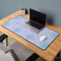 Retro garden florals in blue and violet
