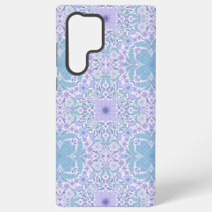 Retro garden florals in blue and violet samsung galaxy case