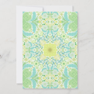 Retro garden florals in green and yellow