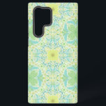 Retro garden florals in green and yellow samsung galaxy case<br><div class="desc">Hand-painted floral tiles,  flowers,  beetles,  butterflies</div>