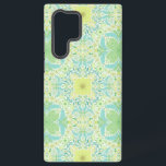 Retro garden florals in green and yellow samsung galaxy case<br><div class="desc">Hand-painted floral tiles,  flowers,  beetles,  butterflies</div>