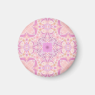 Retro garden florals  in pink magnet