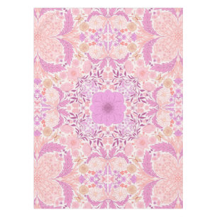 Retro garden florals  in pink tablecloth