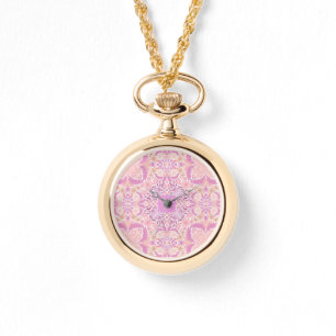 Retro garden florals  in pink watch