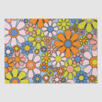 Retro Garden Flowers Groovy 60s 70s Spring Floral
