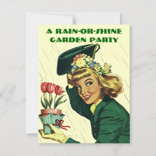 Retro Garden Party Invitation ~ Easy to Customise