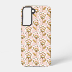 Retro Garden Pink Floral Pattern Samsung Galaxy Case