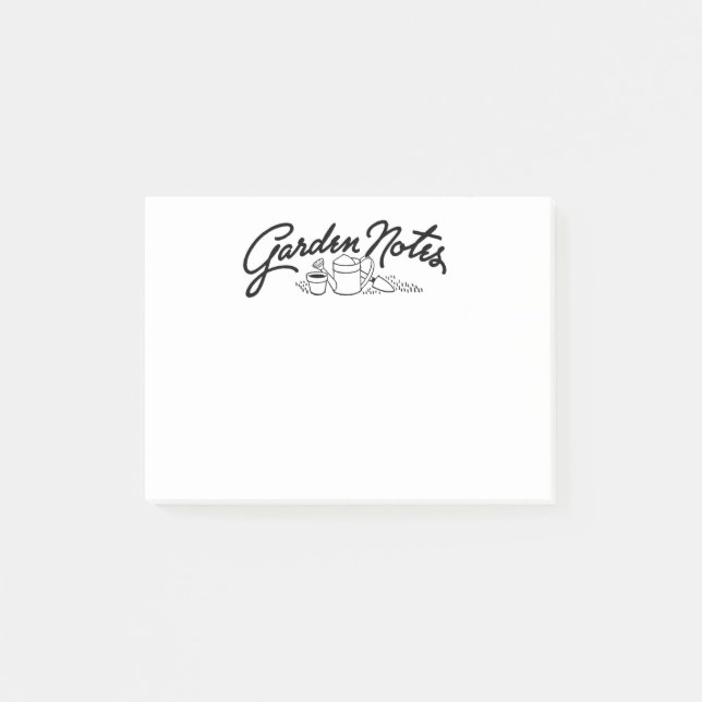 Retro Garden Typography Post-it Notes (Front)