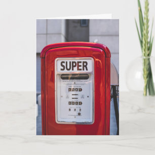 RETRO GAS PUMP GET WELL FUNNY CARDS