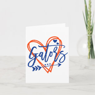 Retro Gators Heart Name Apparel Design For Men Wom Card