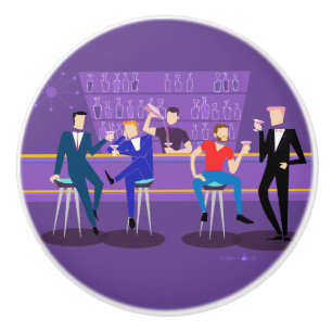 Retro Gay Bar Ceramic Pull