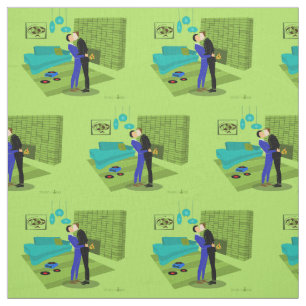  Retro Gay Couple In Love Fabric