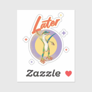 Retro Gecko Later Lazy Day Humour