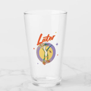 Retro Gecko Later Lazy Day Humour Glass
