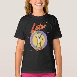Retro Gecko Later Lazy Day Humour T-Shirt