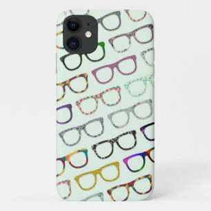 Retro Geek Hipster Glasses Pattern iPhone 7 case