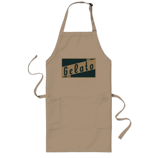 retro gelato long apron (Front)