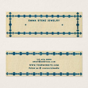 Retro Gem Border•Earring Hoops Studs Display Card