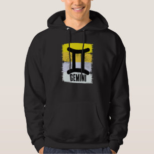 Retro Gemini Birthday Zodiac Symbol Constellation  Hoodie