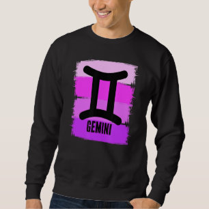 Retro Gemini Womens Zodiac Symbol Astrology Vintag Sweatshirt