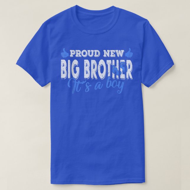 Retro Gender Reveal Proud New Big Brother It's A B T-Shirt (Design Front)