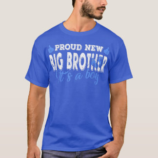 Retro Gender Reveal Proud New Big Brother It's A B T-Shirt
