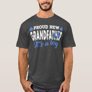 Retro Gender Reveal Proud New Grandfather It's A B T-Shirt