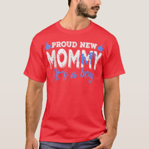 Retro Gender Reveal Proud New Mummy It's A Boy T-Shirt