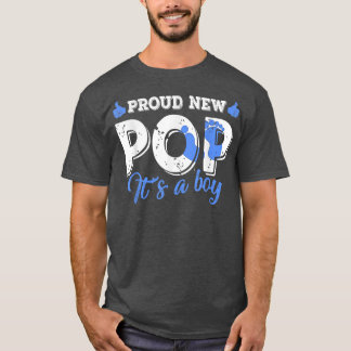 Retro Gender Reveal Proud New Pop It's A Boy  T-Shirt
