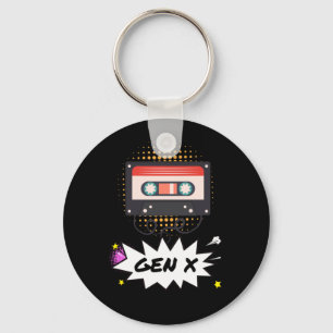 Retro Generation X cassette 90s Key Ring