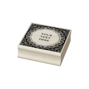Retro GEO Frame 1 + your ideas Rubber Stamp