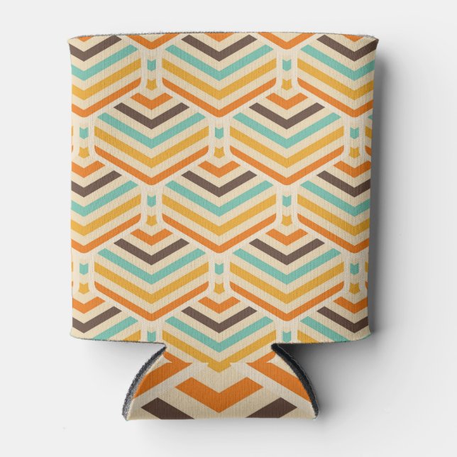 Retro Geometric: Abstract Pattern Design Can Cooler (Front)
