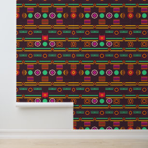 Retro Geometric Abstract Pattern Design Wallpaper