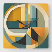 Retro Geometric Abstraction Circles and Rectangles