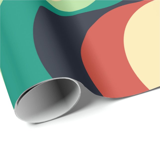 Retro Geometric Artistic Abstract Pattern #14 Wrapping Paper (Roll Corner)