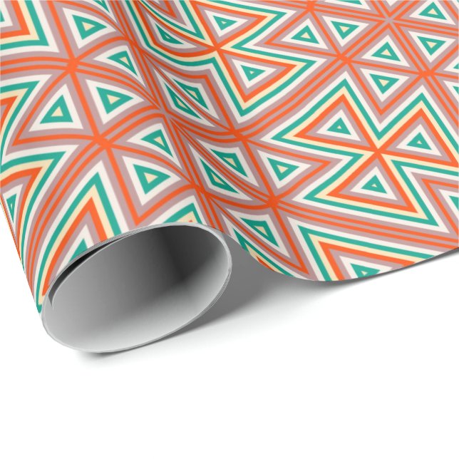 Retro Geometric Artistic Abstract Pattern #25 Wrapping Paper (Roll Corner)