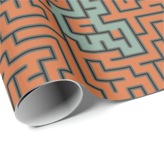 Retro Geometric Artistic Abstract Pattern #30 Wrapping Paper (Roll Corner)