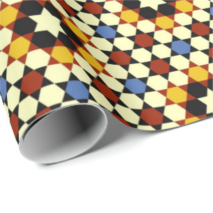 Retro Geometric Artistic Abstract Pattern #43 Wrapping Paper