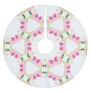 Retro Geometric Artistic Abstract Pattern #6 Brushed Polyester Tree Skirt