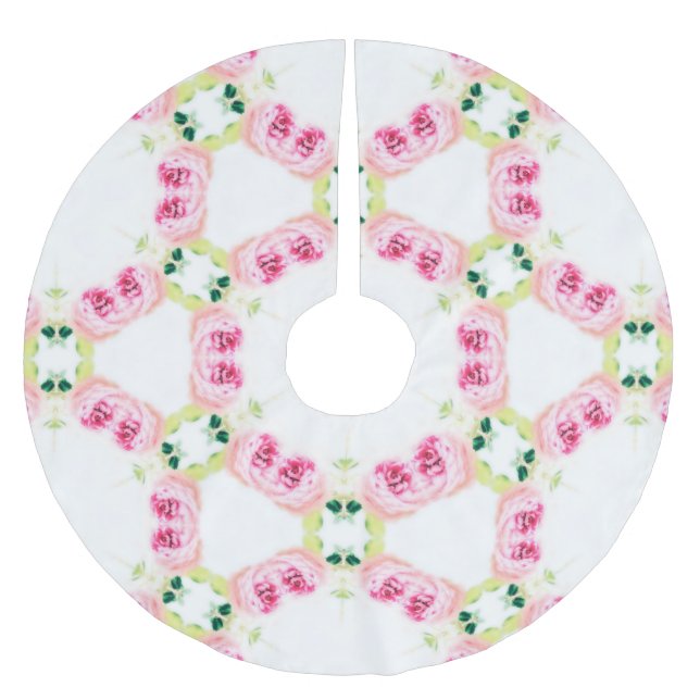 Retro Geometric Artistic Abstract Pattern #6 Brushed Polyester Tree Skirt (Front)