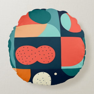 Retro Geometric Bauhaus Pillow