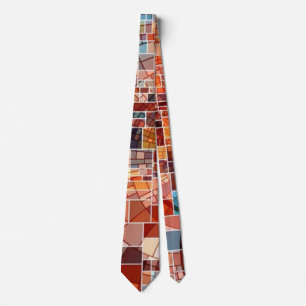 "Retro Geometric Block" Men's Mixed Colourful Fun Tie