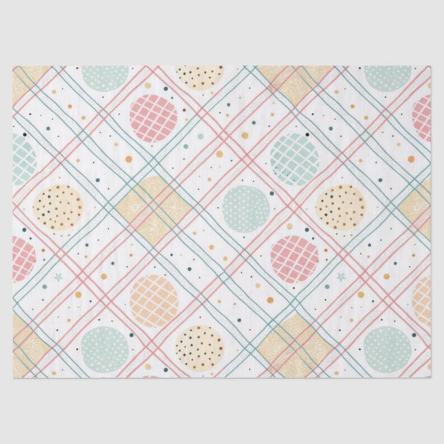 Retro Geometric Circle | Mid-Century Abstract (2) Tissue Paper (Front)