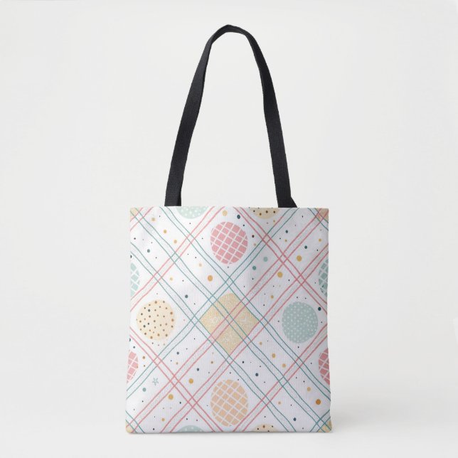 Retro Geometric Circle | Mid-Century Abstract (2) Tote Bag (Front)