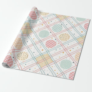 Retro Geometric Circle Mid-Century Abstract (2) Wrapping Paper
