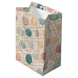 Retro Geometric Circle Mid-Century Abstract (3) Medium Gift Bag